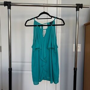 Elegant Teal Ruffle Blouse